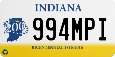 IN license plate 994MPI