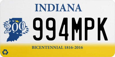 IN license plate 994MPK