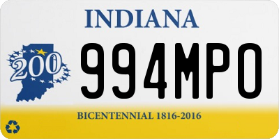 IN license plate 994MPO