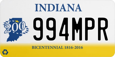 IN license plate 994MPR