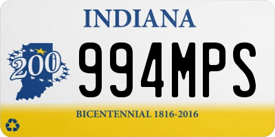 IN license plate 994MPS