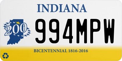 IN license plate 994MPW