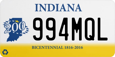 IN license plate 994MQL