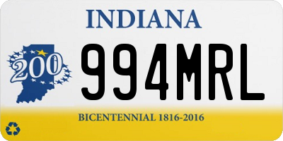 IN license plate 994MRL