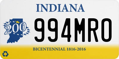 IN license plate 994MRO