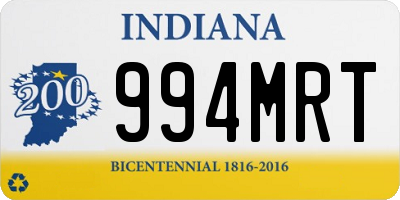 IN license plate 994MRT