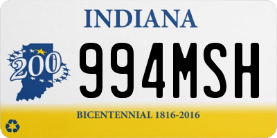 IN license plate 994MSH