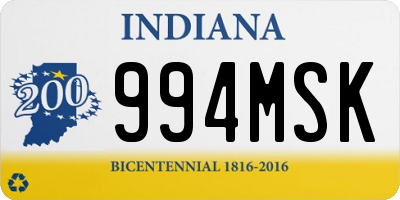 IN license plate 994MSK