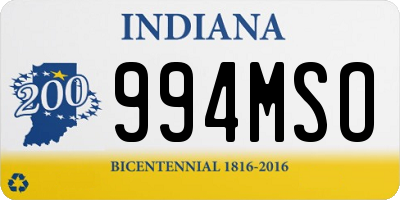 IN license plate 994MSO