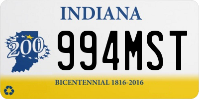 IN license plate 994MST