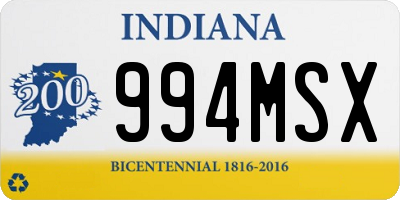 IN license plate 994MSX