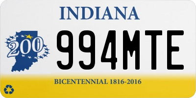 IN license plate 994MTE