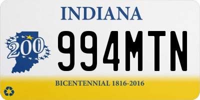 IN license plate 994MTN