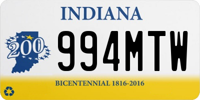 IN license plate 994MTW