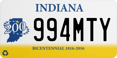 IN license plate 994MTY