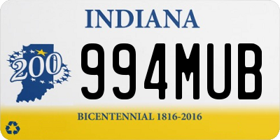 IN license plate 994MUB