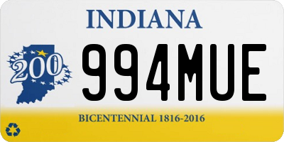 IN license plate 994MUE