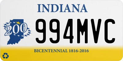 IN license plate 994MVC