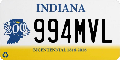 IN license plate 994MVL