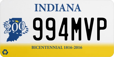 IN license plate 994MVP