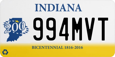 IN license plate 994MVT