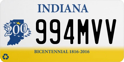 IN license plate 994MVV