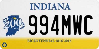 IN license plate 994MWC