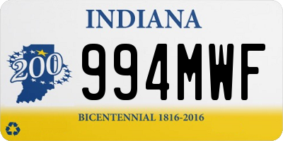 IN license plate 994MWF