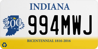 IN license plate 994MWJ