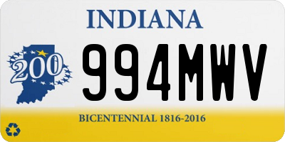 IN license plate 994MWV