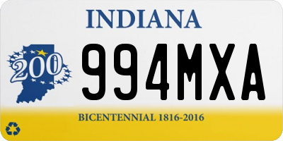 IN license plate 994MXA