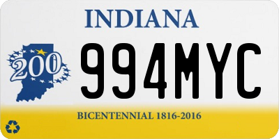 IN license plate 994MYC