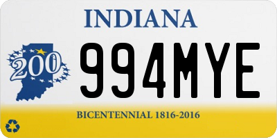 IN license plate 994MYE