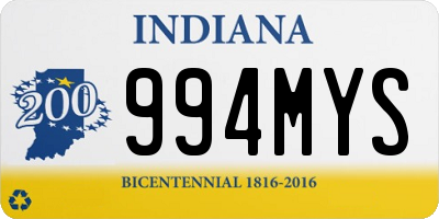 IN license plate 994MYS