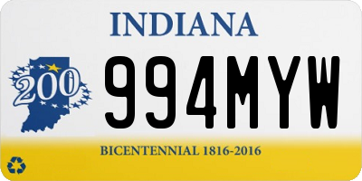 IN license plate 994MYW