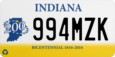 IN license plate 994MZK