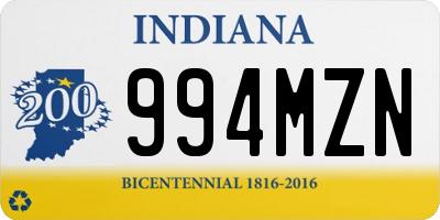 IN license plate 994MZN