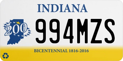 IN license plate 994MZS