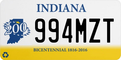 IN license plate 994MZT