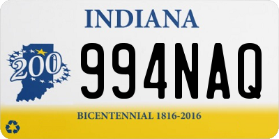 IN license plate 994NAQ