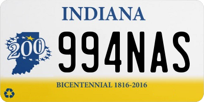 IN license plate 994NAS