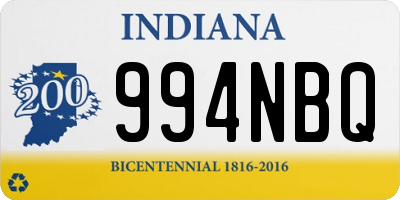 IN license plate 994NBQ