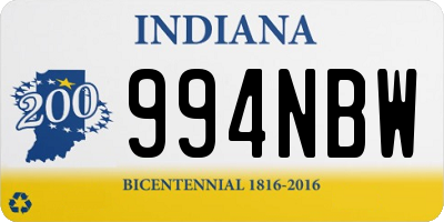 IN license plate 994NBW