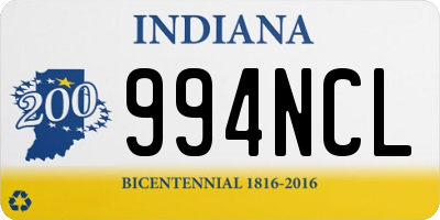 IN license plate 994NCL