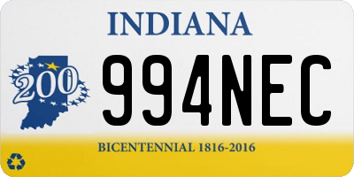 IN license plate 994NEC