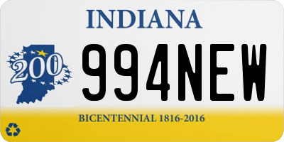 IN license plate 994NEW
