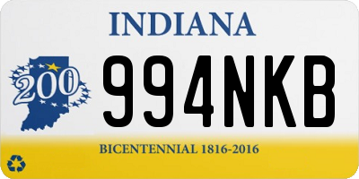 IN license plate 994NKB