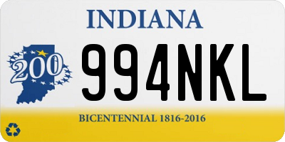 IN license plate 994NKL