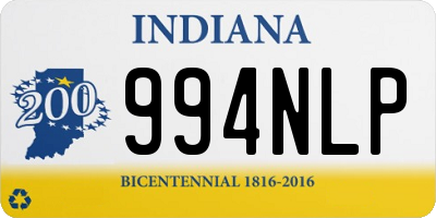 IN license plate 994NLP