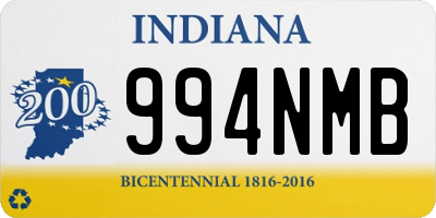 IN license plate 994NMB